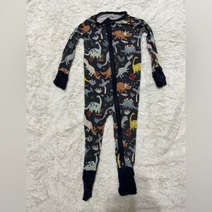 Little Sleepies Navy Jurassic Jungle print. Size 6-12 months.